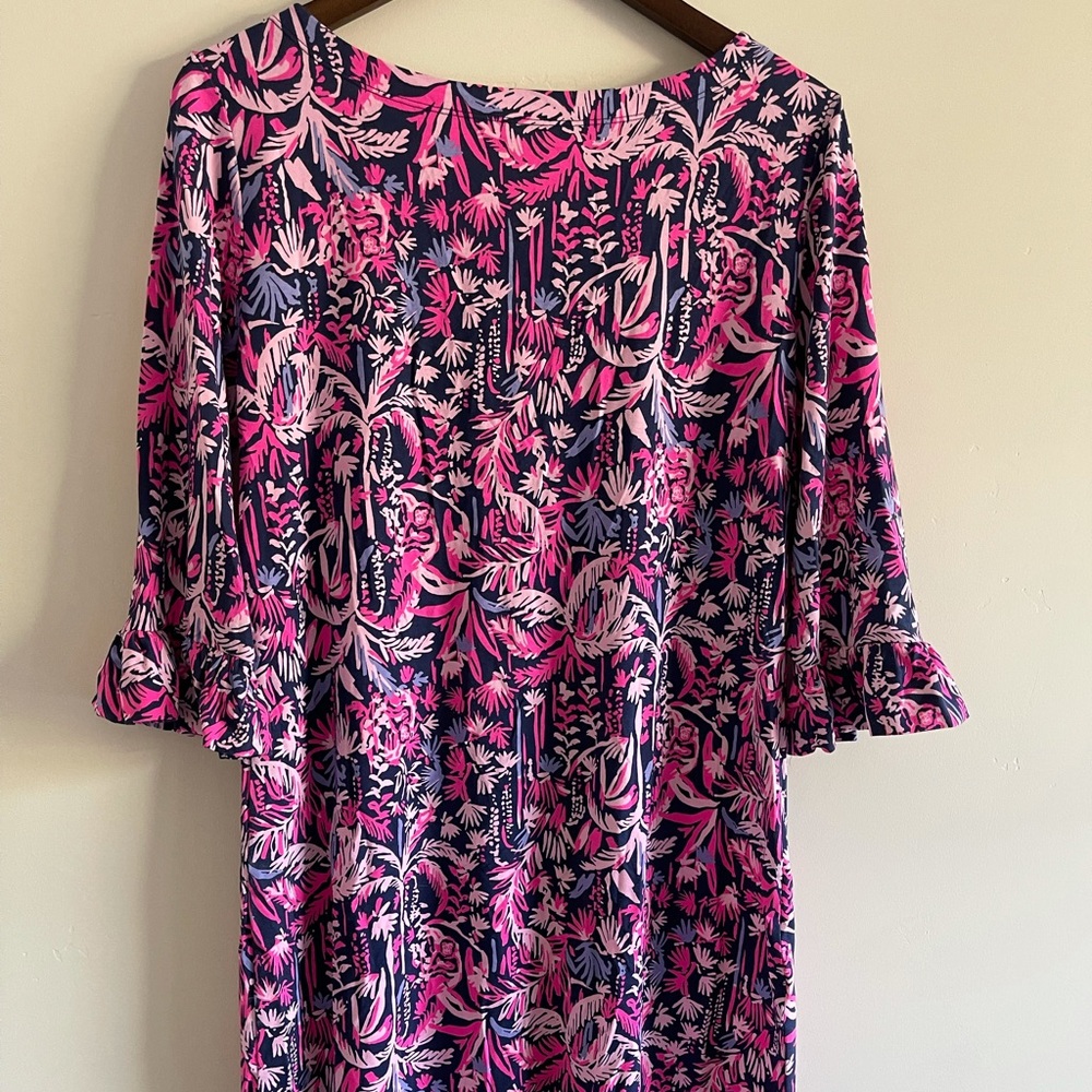 Lily Pulitzer 3/4 Ruffle Sleeve Dress Size L